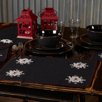 Thumbnail for Christmas Snowflake Placemat Felt Embroidery Set 6-12x18 VHC Brands