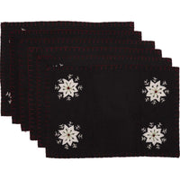 Thumbnail for Christmas Snowflake Placemat Felt Embroidery Set 6-12x18 VHC Brands