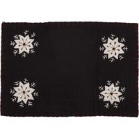 Thumbnail for Christmas Snowflake Placemat Felt Embroidery Set 6-12x18 VHC Brands