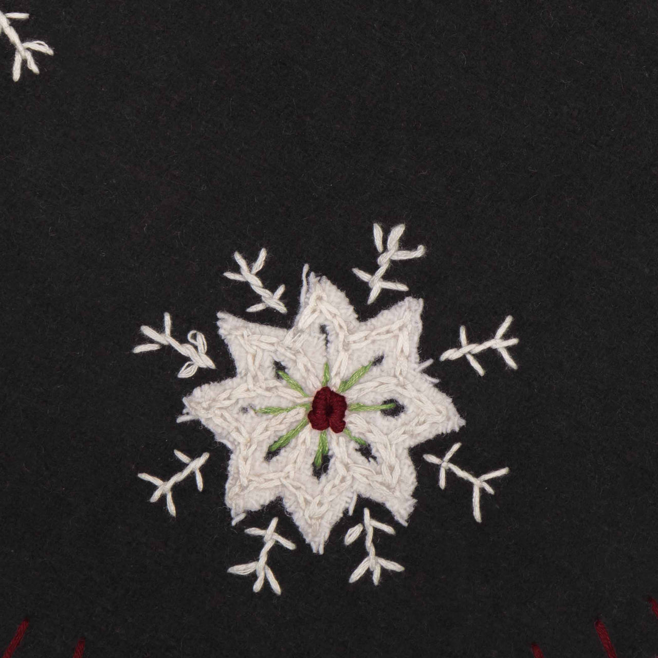 Christmas Snowflake Placemat Felt Embroidery Set 6-12x18 VHC Brands