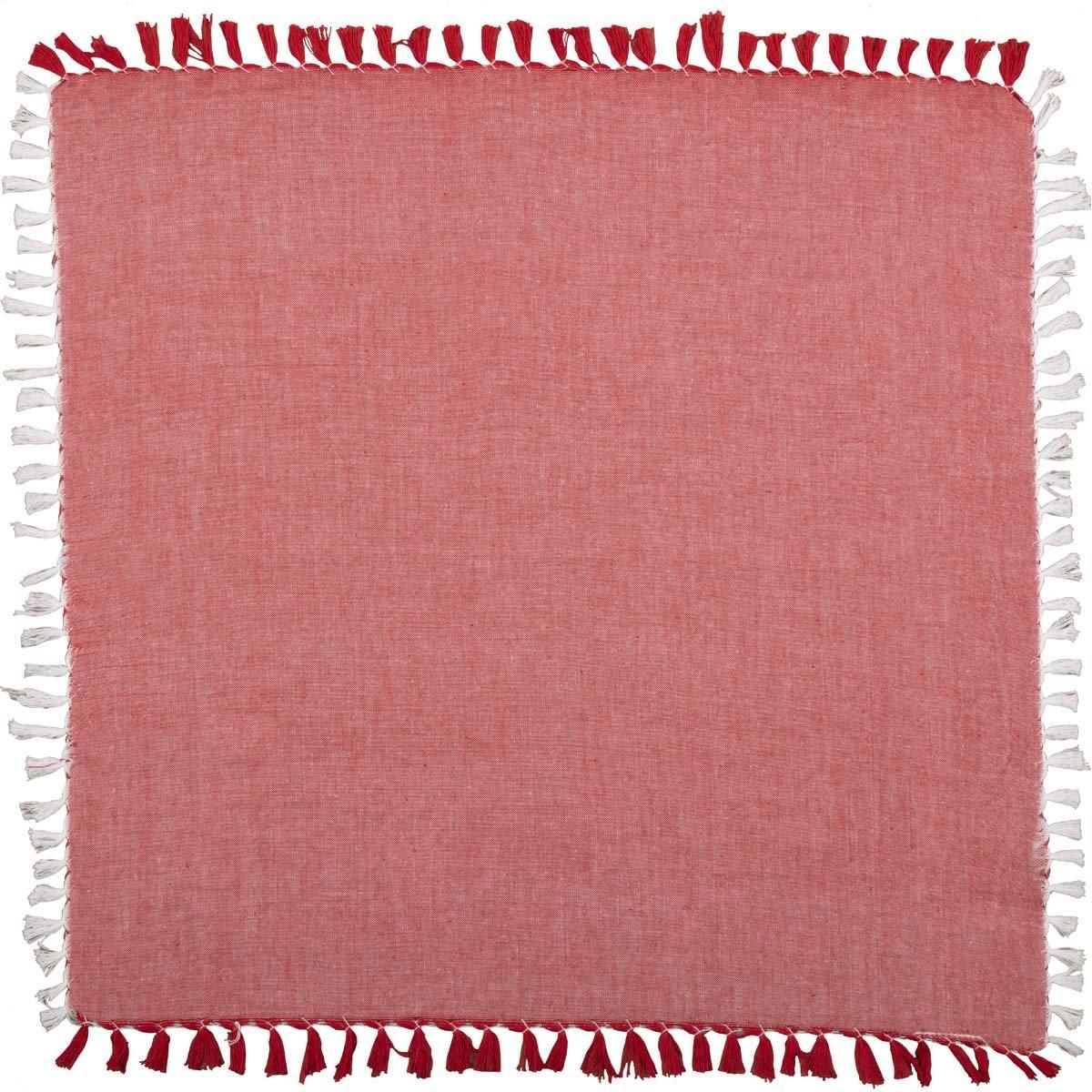 Harmony Red Napkin Set of 6 VHC Brands - The Fox Decor