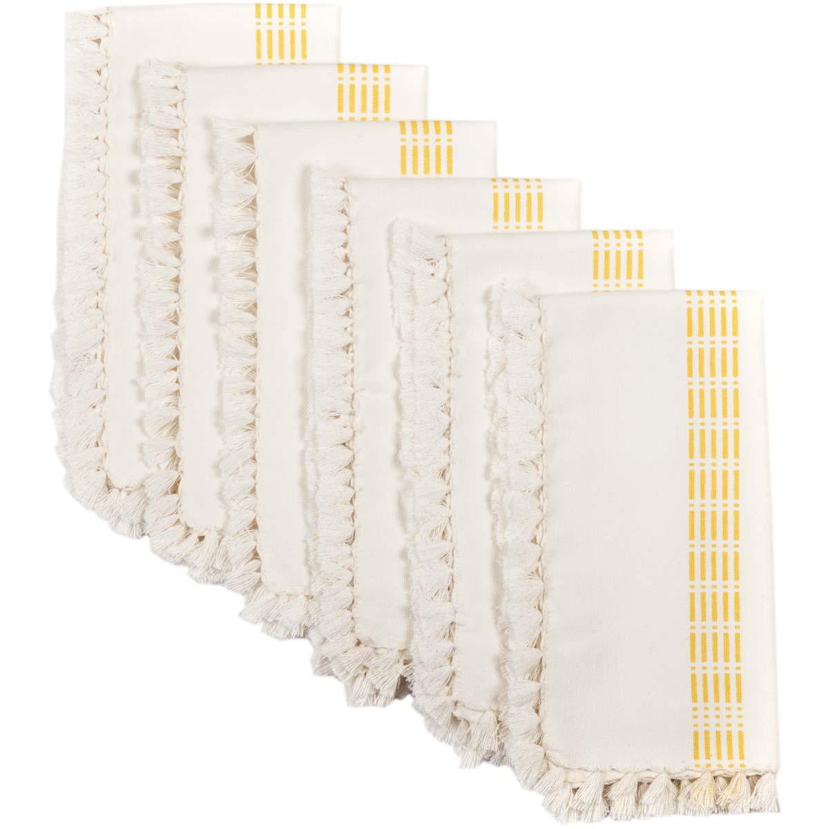 Madeline Yellow Napkin Set of 6 18x18 VHC Brands