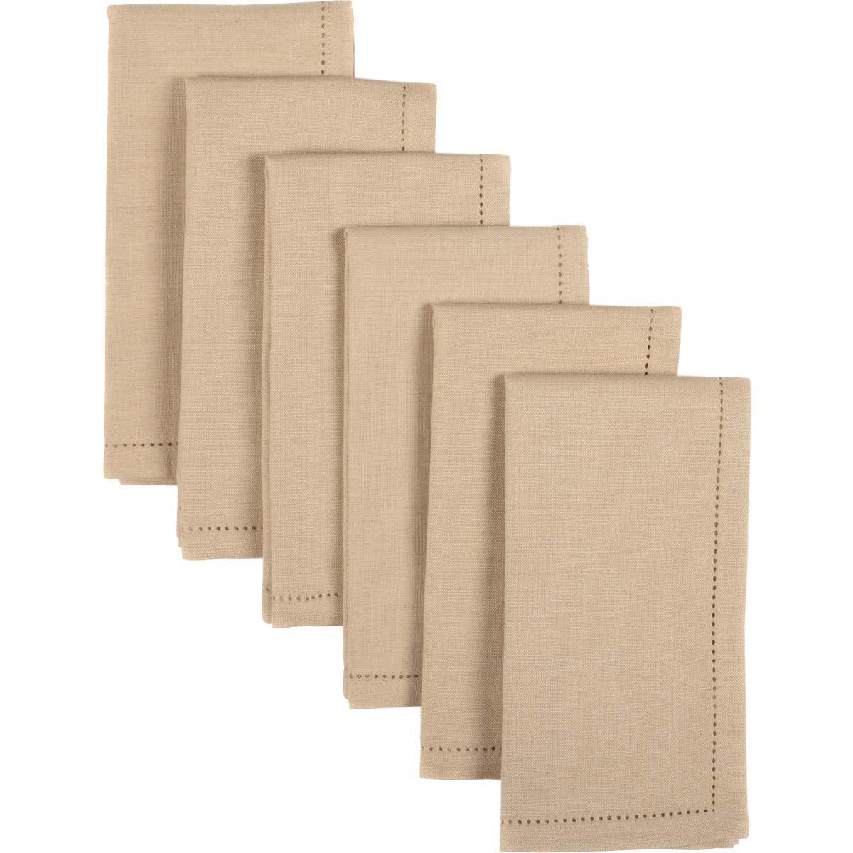 Tara Taupe Napkin Set of 6 18x18 VHC Brands