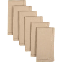 Thumbnail for Tara Taupe Napkin Set of 6 18x18 VHC Brands