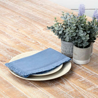 Haven Blue Napkin Set of 6 VHC Brands - The Fox Decor