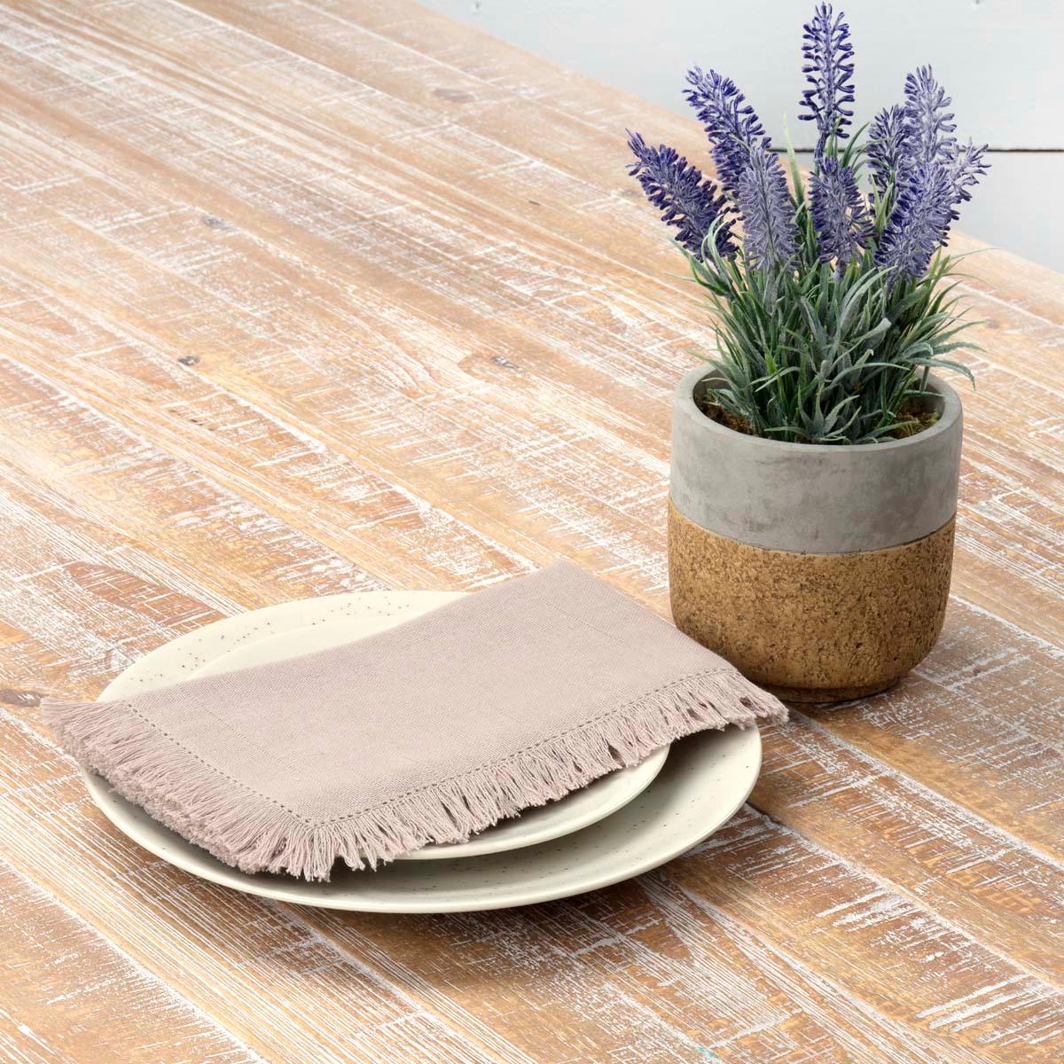 Haven Taupe Napkin Set of 6 VHC Brands - The Fox Decor