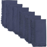 Thumbnail for Haven Navy Napkin Set of 6 VHC Brands - The Fox Decor
