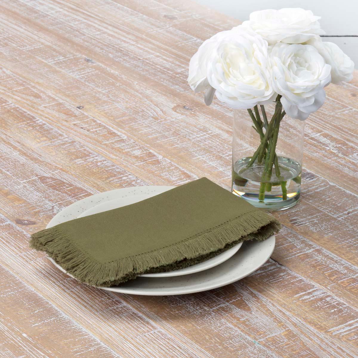 Haven Olive Napkin Set of 6 VHC Brands - The Fox Decor