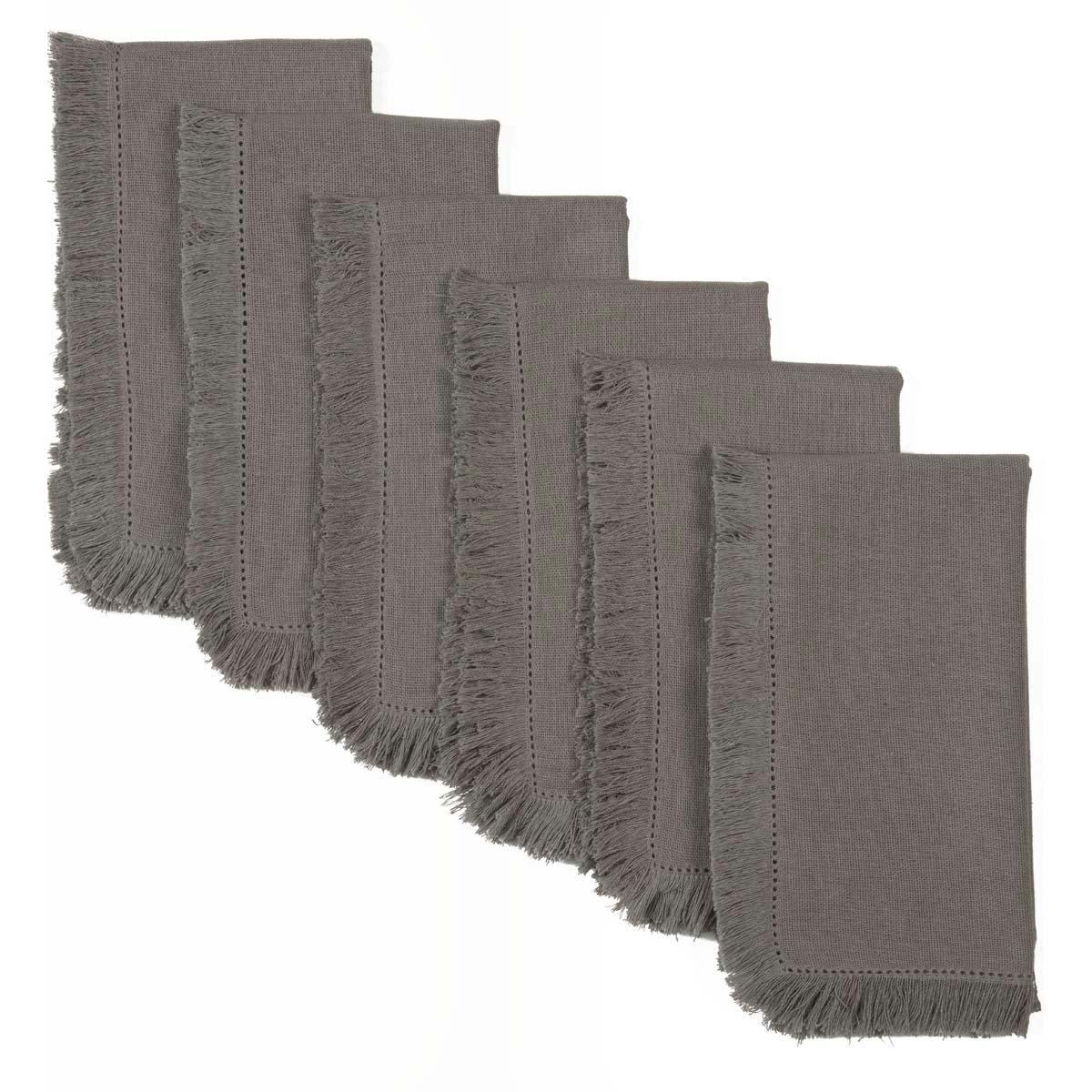 Haven Medium Grey Napkin Set of 6 VHC Brands - The Fox Decor