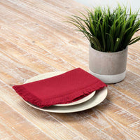 Haven Red Napkin Set of 6 VHC Brands - The Fox Decor
