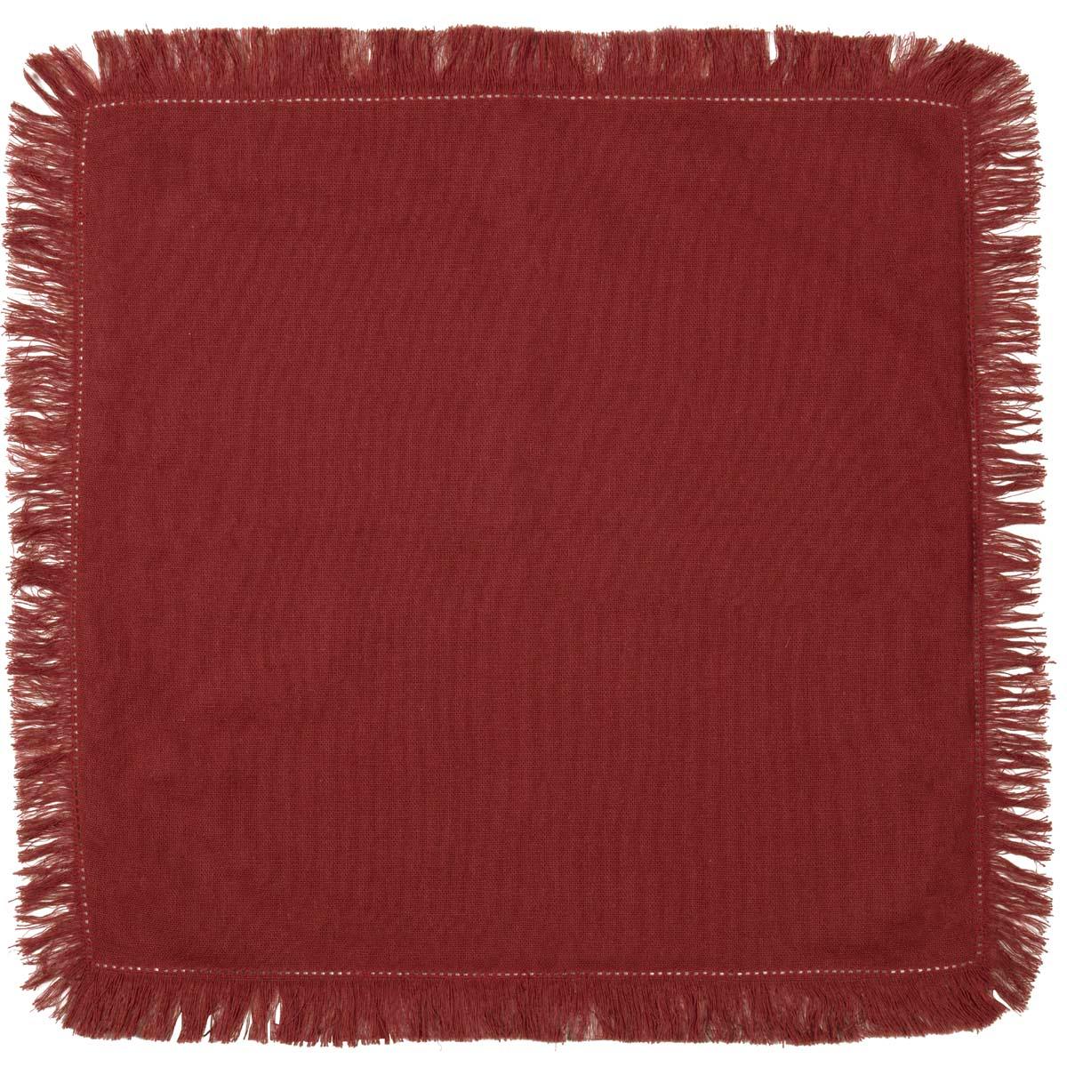 Haven Red Napkin Set of 6 VHC Brands - The Fox Decor