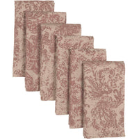 Thumbnail for Rebecca Crimson Napkin Set of 6 18x18 VHC Brands