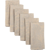 Rebecca Grey Napkin Set of 6 18x18 VHC Brand - The Fox Decor
