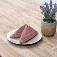 Julie Red Plaid Napkin Set of 6 18x18 VHC Brands - The Fox Decor