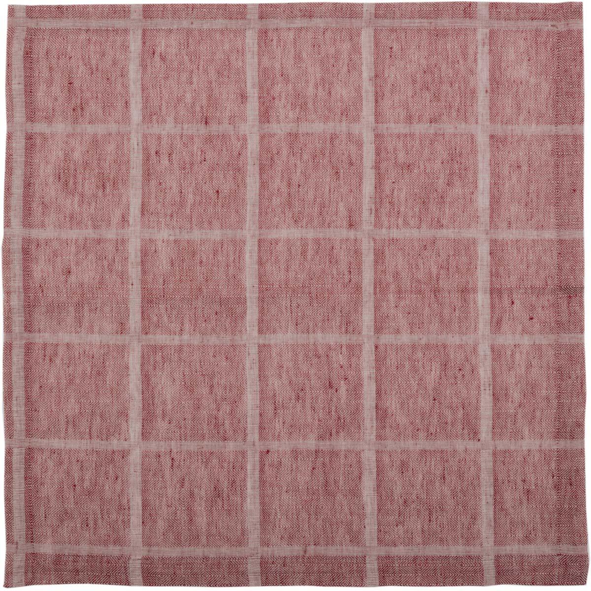 Julie Red Plaid Napkin Set of 6 18x18 VHC Brands - The Fox Decor