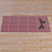 Julie Red Plaid Placemat Set of 6 12x18 VHC Brands - The Fox Decor