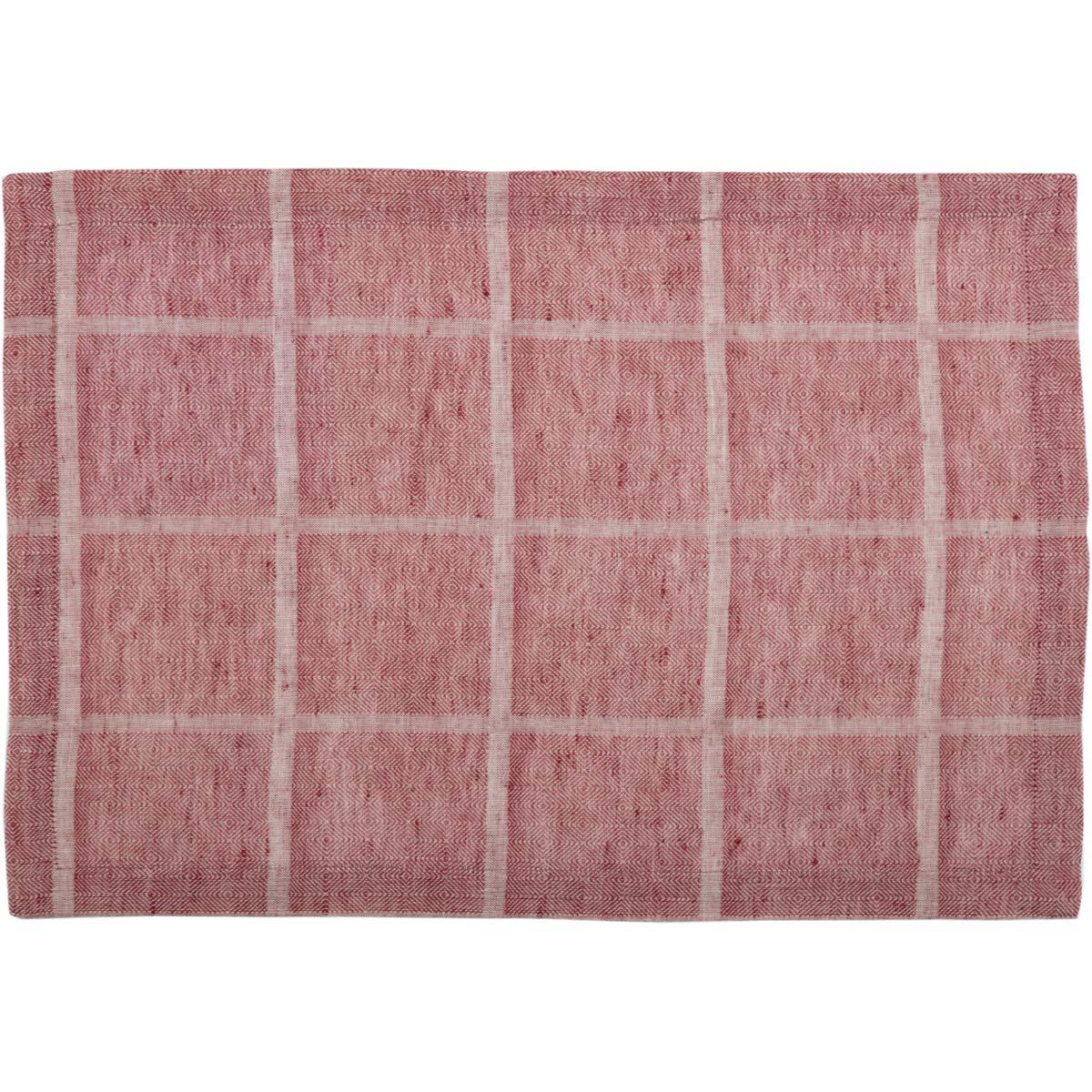 Julie Red Plaid Placemat Set of 6 12x18 VHC Brands - The Fox Decor