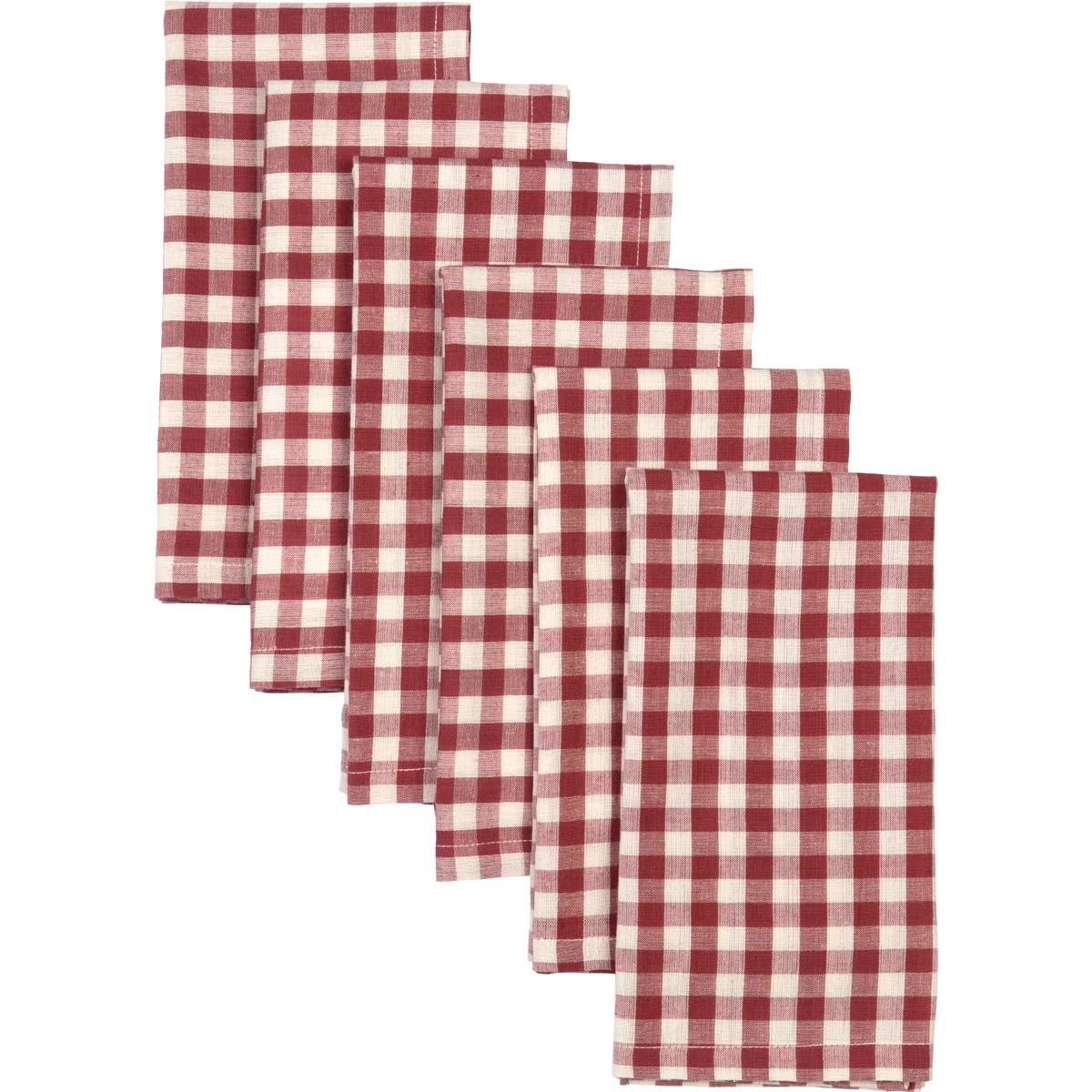 Katie Red Napkin Set of 6 18x18 VHC Brand