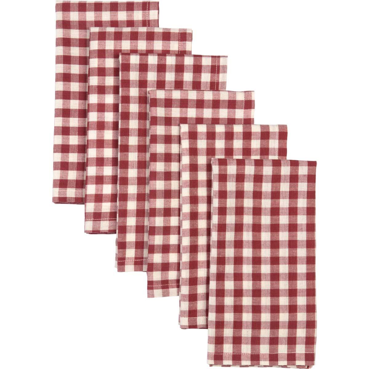 Katie Red Napkin Set of 6 18x18 VHC Brand