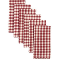 Thumbnail for Katie Red Napkin Set of 6 18x18 VHC Brand