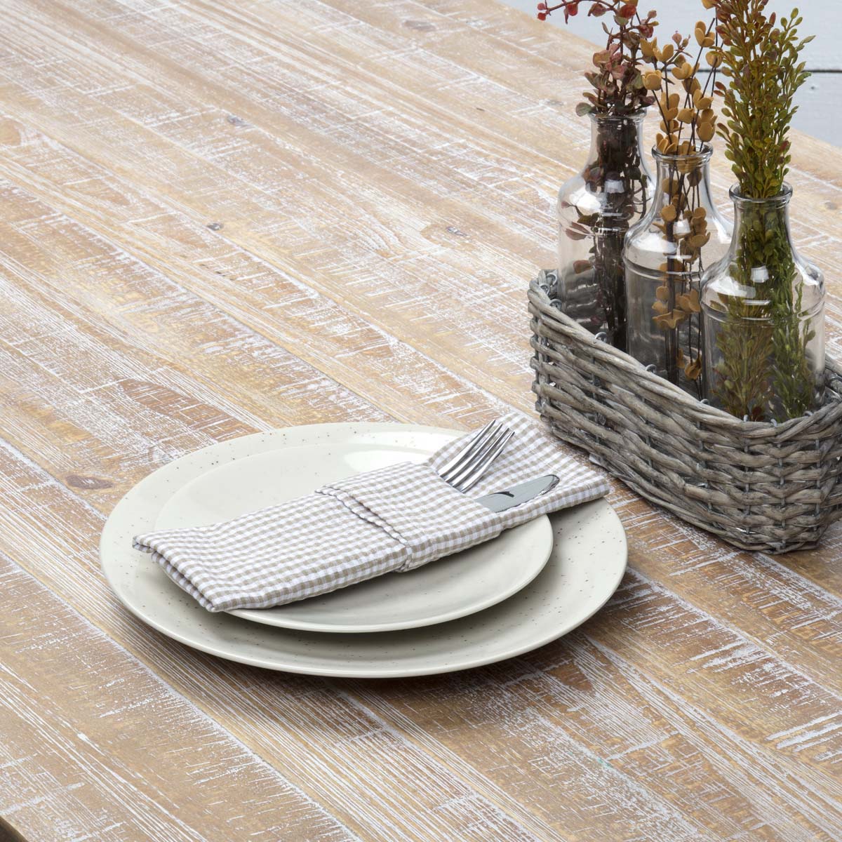 Keeley Taupe Napkin Set of 6 18x18 VHC Brands