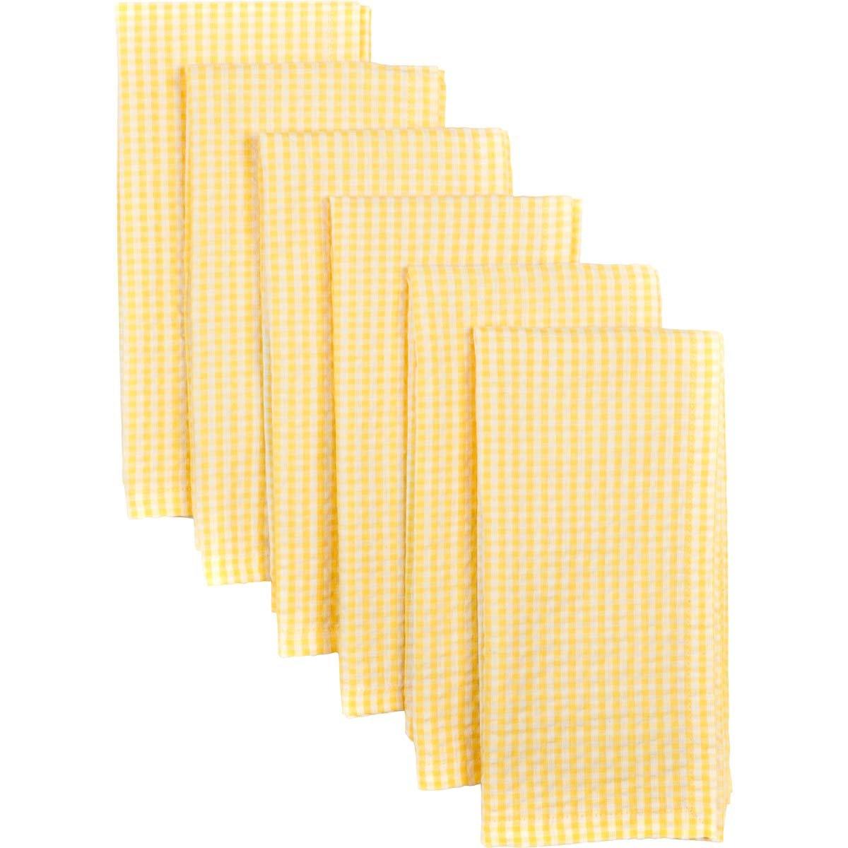 Keeley Yellow Napkin Set of 6 VHC Brands - The Fox Decor