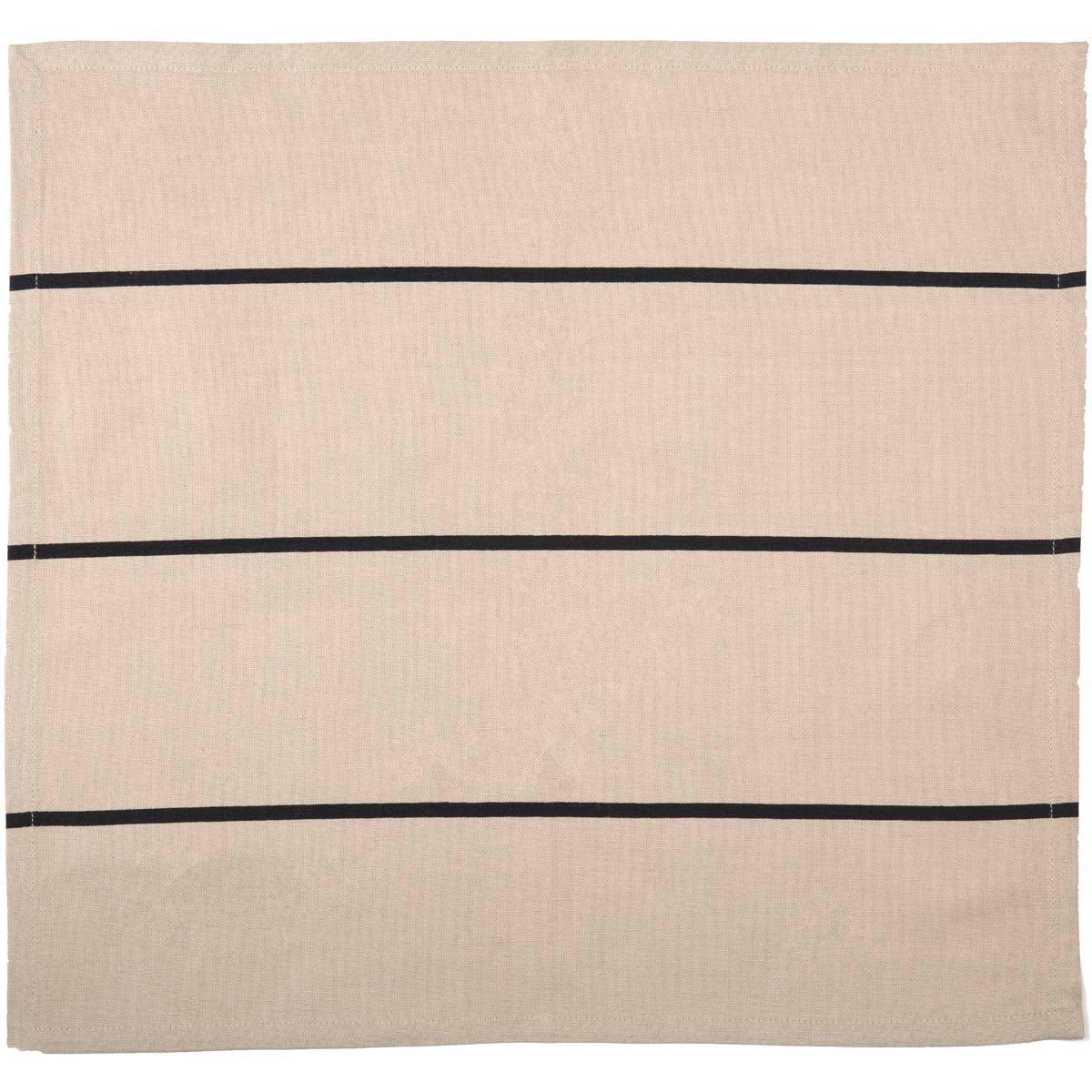 Lauren Black Napkin Set of 6 18x18 VHC Brands - The Fox Decor