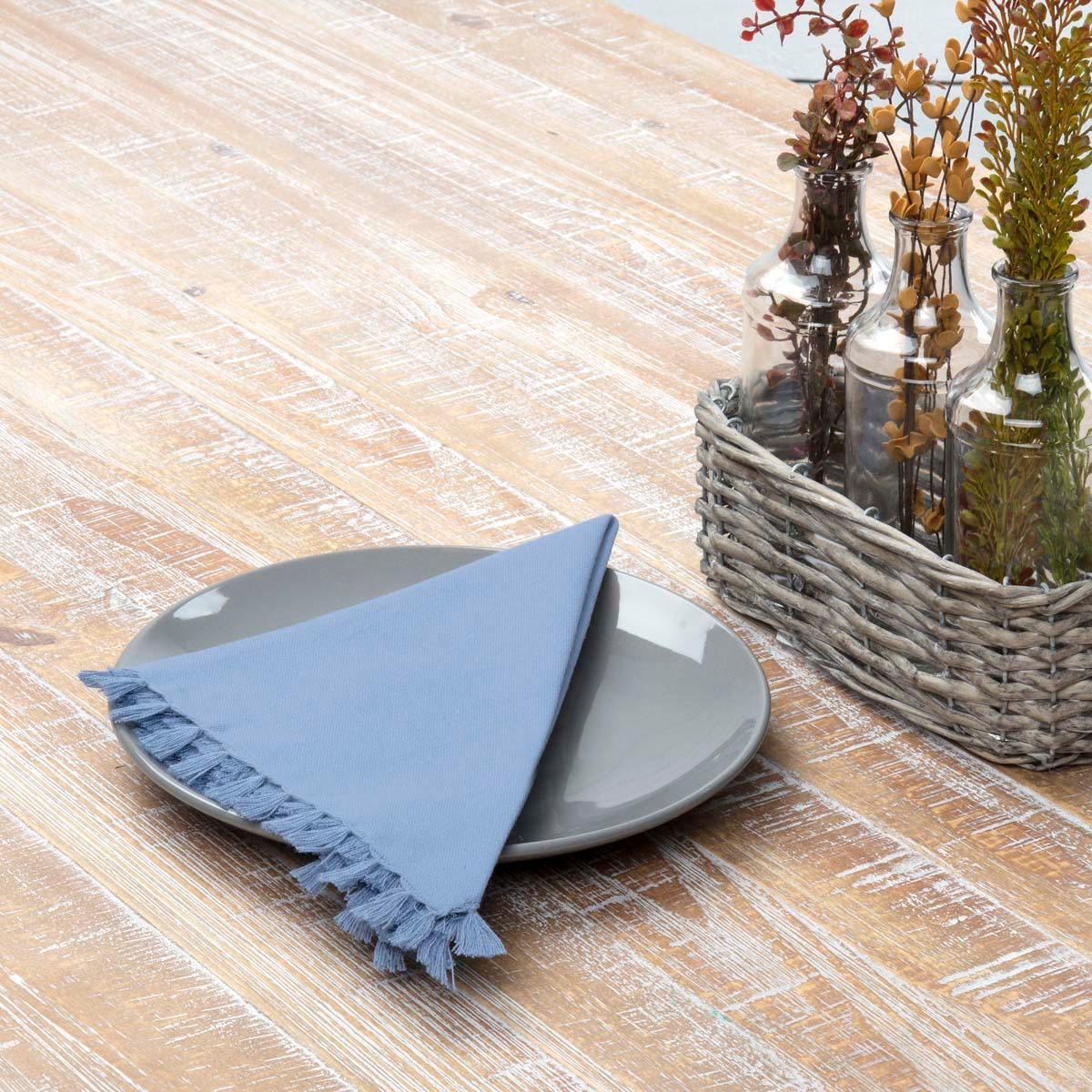 Cassidy Blue Napkin Set of 6 VHC Brands - The Fox Decor