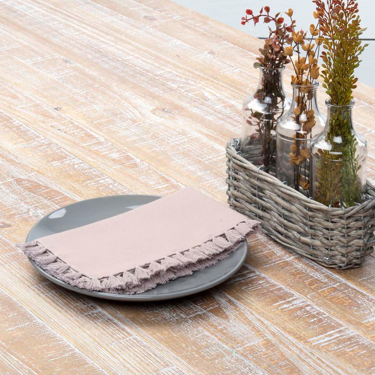 Cassidy Taupe Napkin Set of 6 18x18 VHC Brands