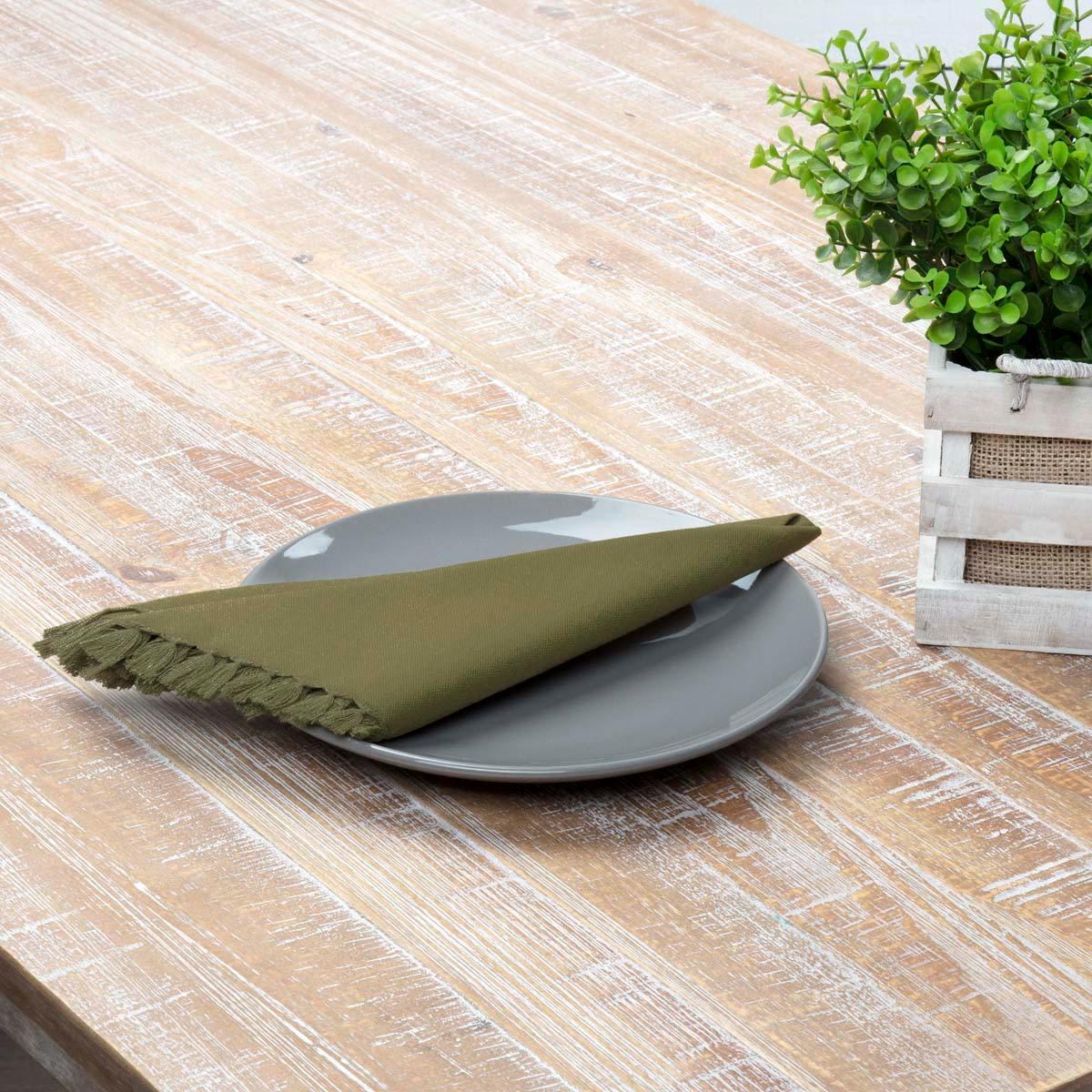 Cassidy Olive Napkin Set of 6 VHC Brands - The Fox Decor