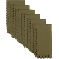 Cassidy Olive Napkin Set of 6 VHC Brands - The Fox Decor