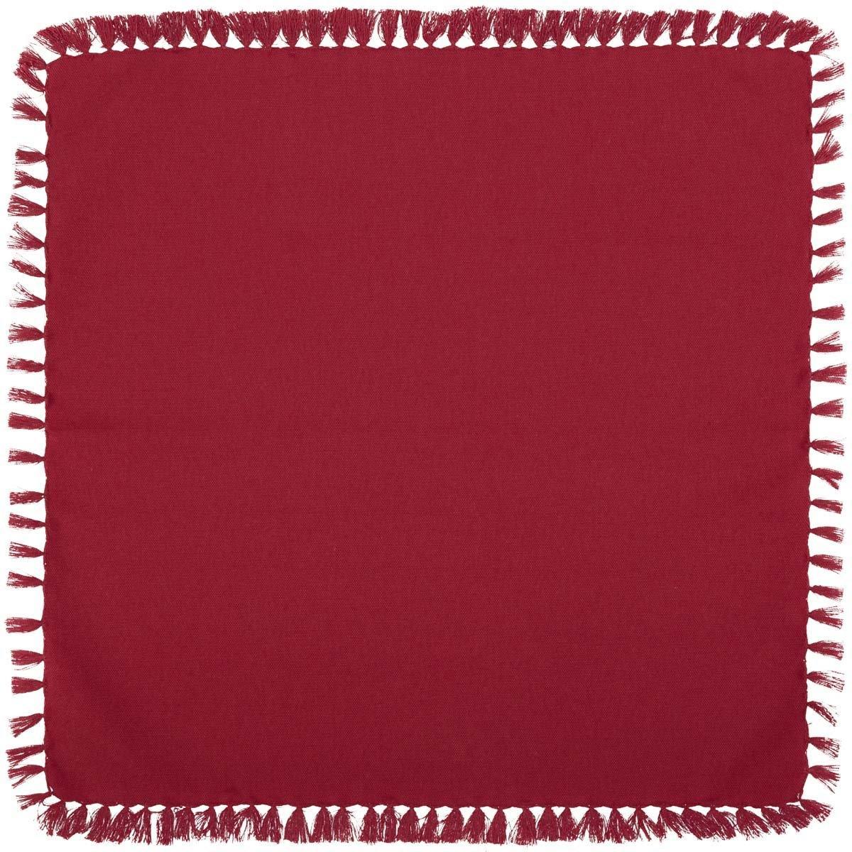 Cassidy Red Napkin Set of 6 VHC Brands - The Fox Decor