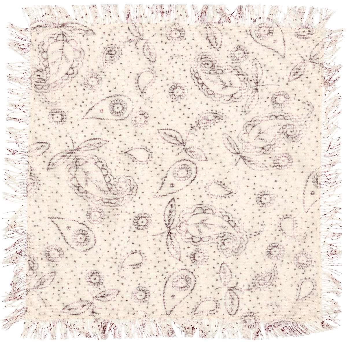 Calistoga Tablemat Tobacco Cloth 9x9 Set of 6 VHC Brands