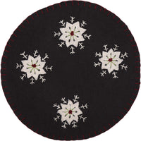Thumbnail for Christmas Snowflake Tablemat Felt Embroidered 13 Set of 6 VHC Brands