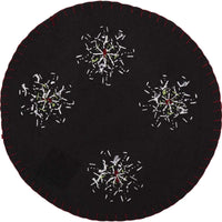 Thumbnail for Christmas Snowflake Tablemat Felt Embroidered 13 Set of 6 VHC Brands