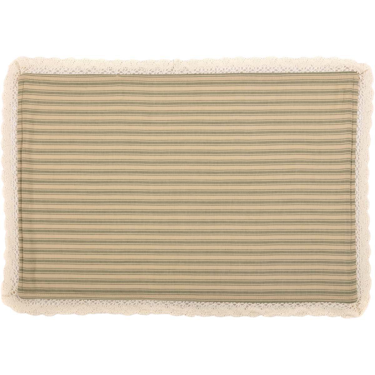 Kendra Stripe Green Placemat Set of 6 VHC Brands - The Fox Decor