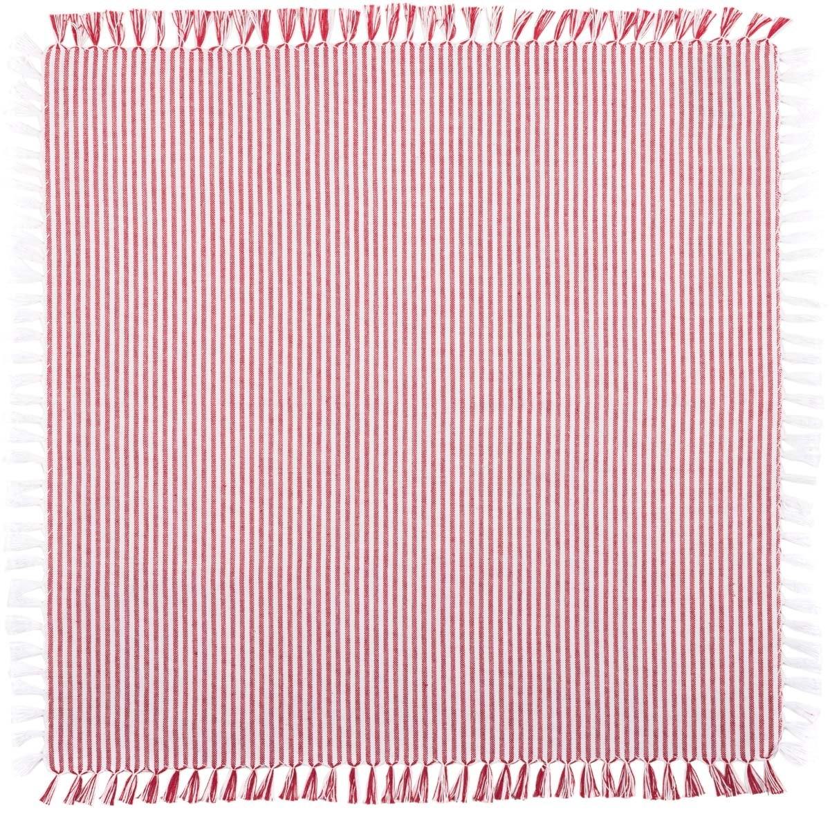 Ashton Red Napkin Set of 6 VHC Brands - The Fox Decor