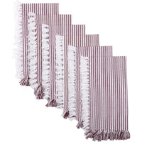 Thumbnail for Ashton Burgundy Napkin Set of 6 18x18 VHC Brands - The Fox Decor