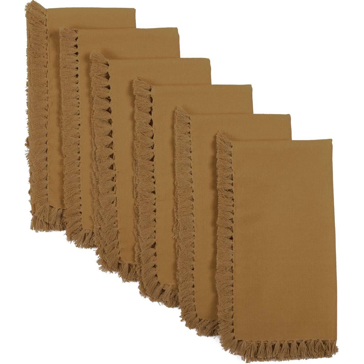 Cassidy Gold Napkin Set of 6 18x18 VHC Brands