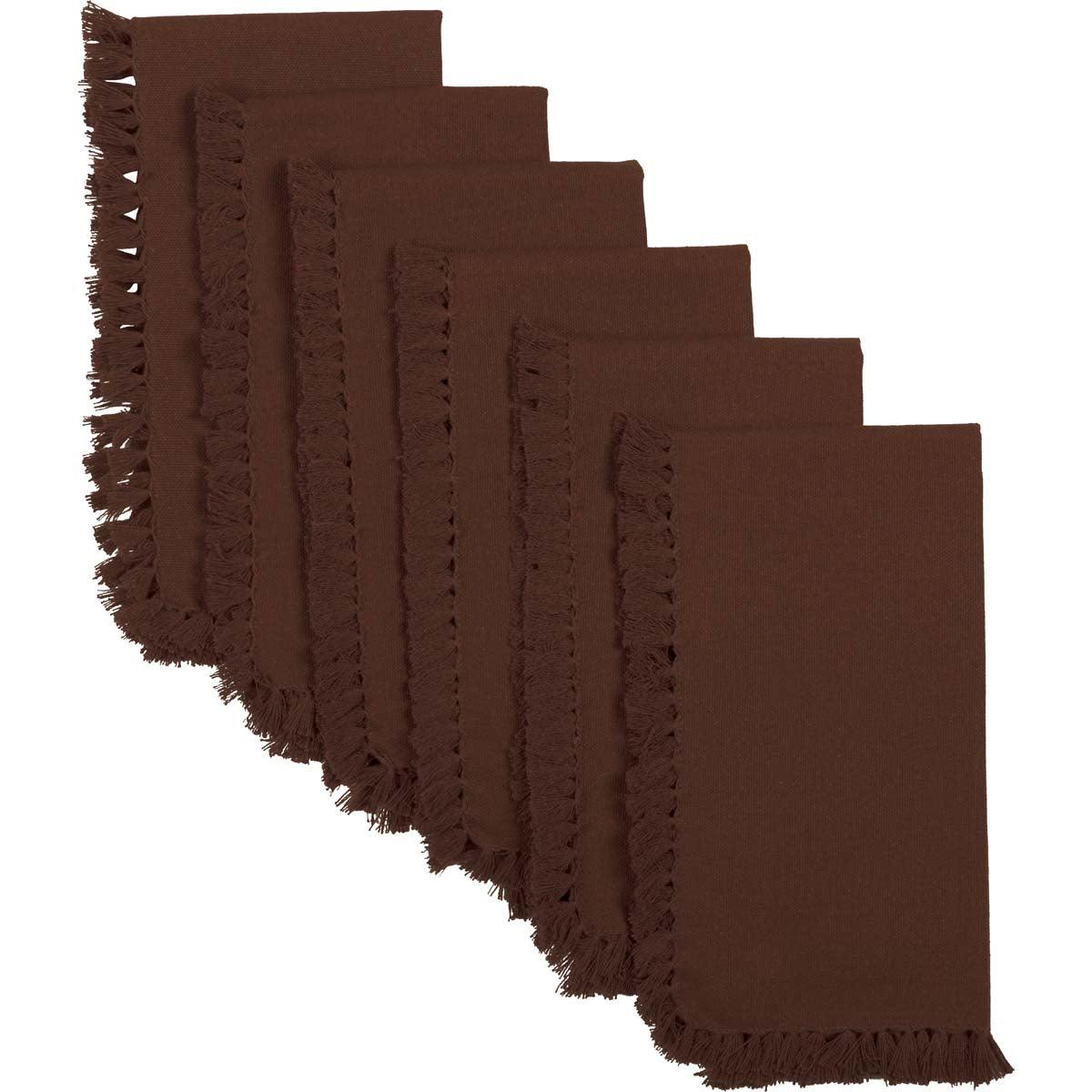 Cassidy Burgundy Napkin Set of 6 18x18 VHC Brands