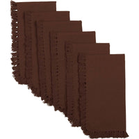Thumbnail for Cassidy Burgundy Napkin Set of 6 18x18 VHC Brands