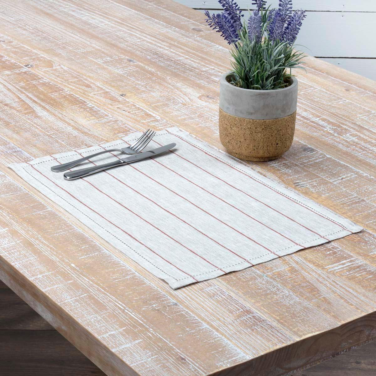 Charley Rust Placemat Set of 6 12x18 VHC Brands - The Fox Decor