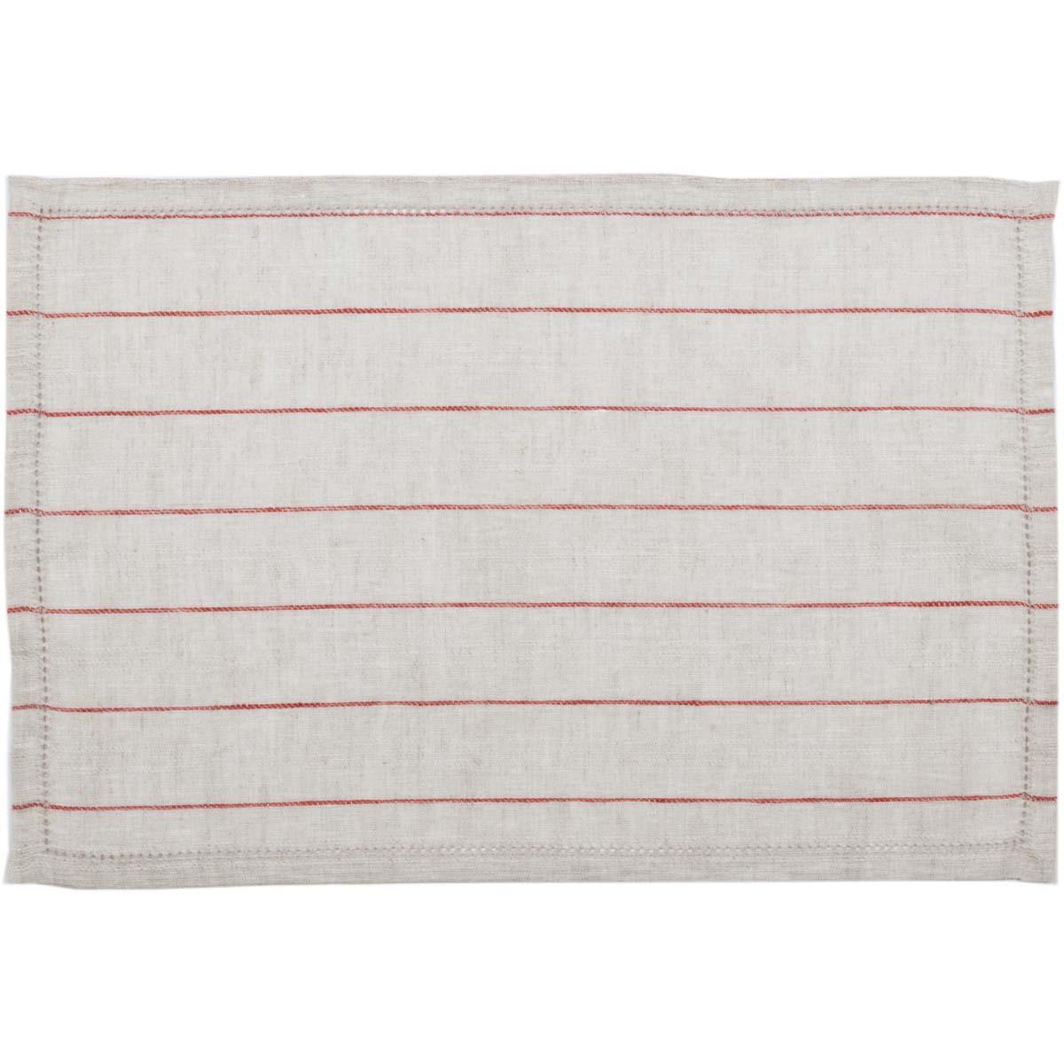 Charley Red Placemat Set of 6 12x18 VHC Brands - The Fox Decor