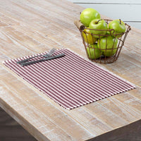 Thumbnail for Tara Burgundy Ribbed Placemat Set of 6 VHC Brands - The Fox Decor