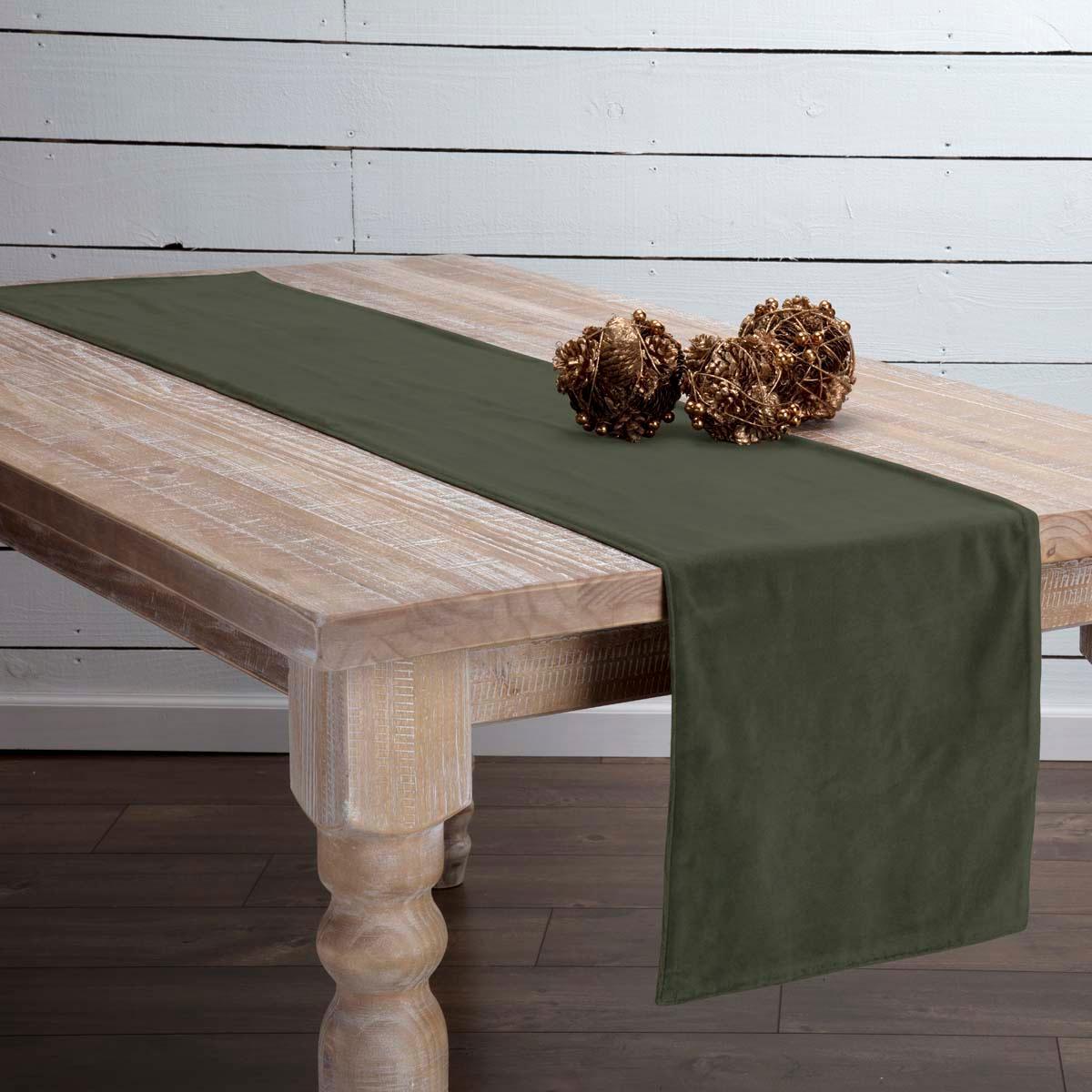 Velvet Green Runner 13x72 VHC Brands - The Fox Decor