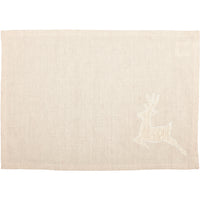 Thumbnail for Creme Lace Deer Placemat Set of 6 12x18 VHC Brands