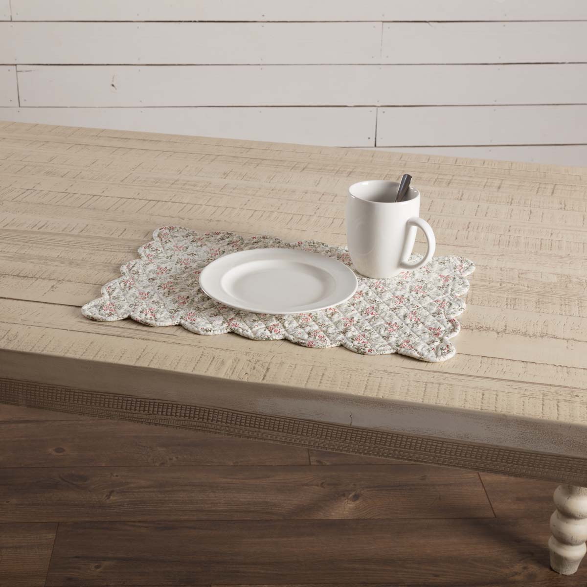 Carol Quilted Placemat Set of 6 12x18 VHC Brand