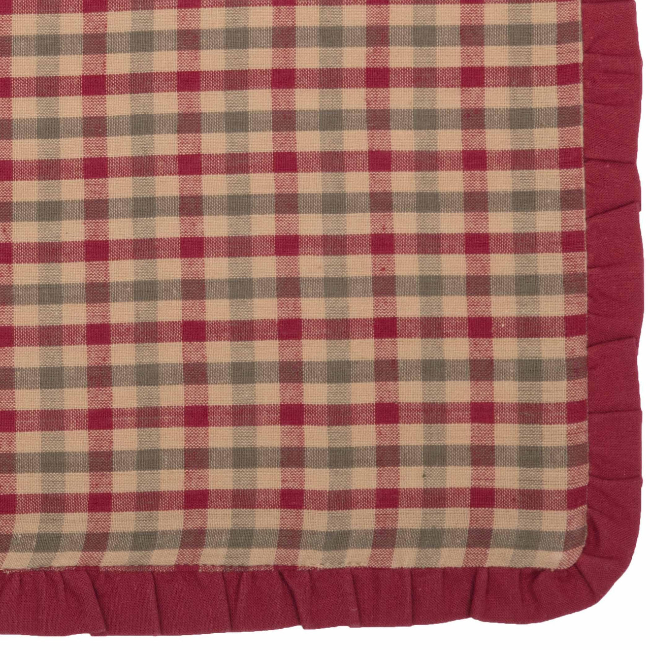 Jonathan Plaid Ruffled Placemat Set of 6 12x18 VHC Brands