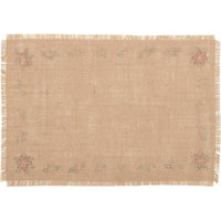 Thumbnail for Jute Burlap Poinsettia Placemat Set of 6 VHC Brands - The Fox Decor