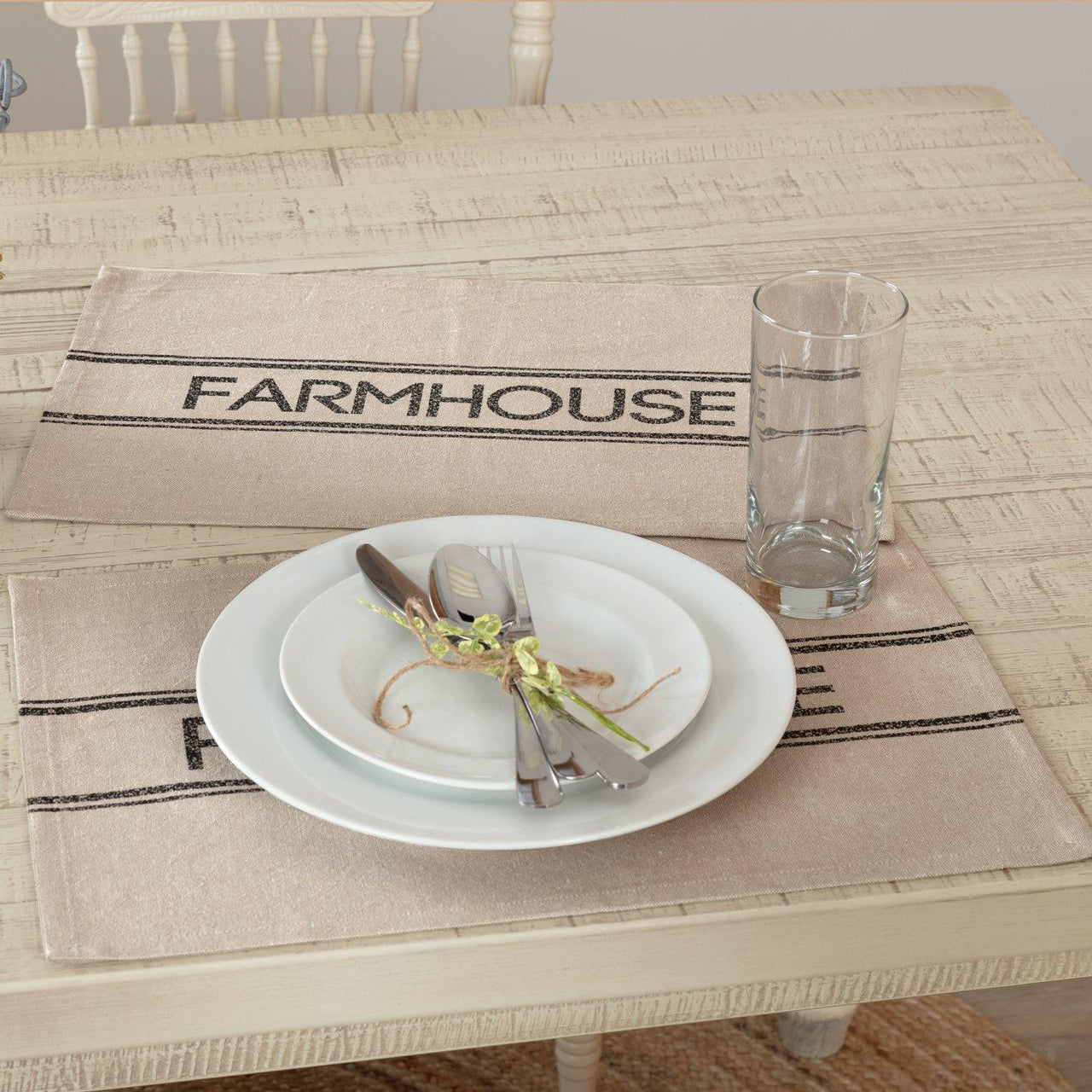 Sawyer Mill Charcoal Farmhouse Placemat Set of 6 VHC Brands - The Fox Decor